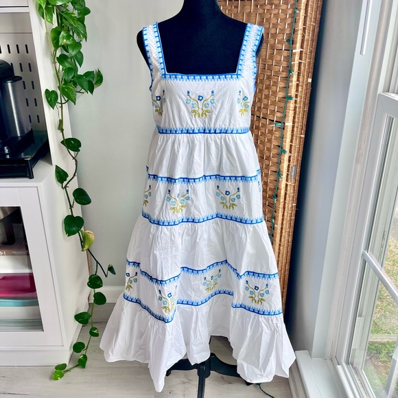 NWT English Factory EMBROIDERED MIDI DRESS - Picture 3 of 13